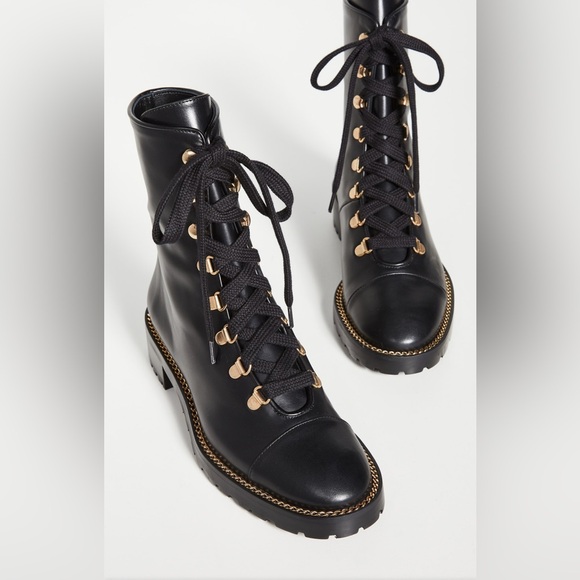 Stuart Weitzman Kolbie Chain Bootie Black Women’s Size 4.5 - Picture 6 of 17